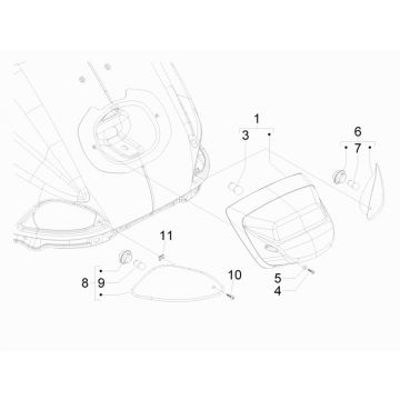 Kniperlichten achterzijde - Achterlicht Vespa LXV 4-takt 2V 25km/u