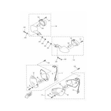 Knipperlichten Yamaha Aerox 50 2-takt LC 2013