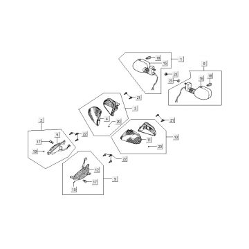Knipperlichten Kymco DJ 2-takt Zilver
