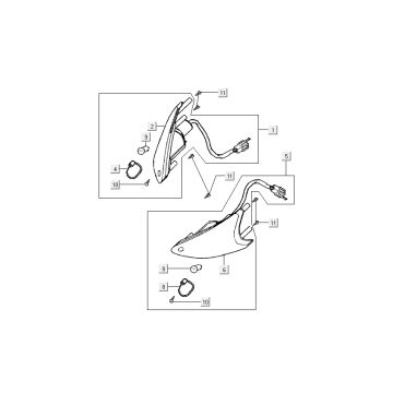 Knipperlichten voorzijde Kymco Super9 ac oud model 2-takt