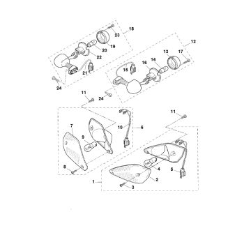 Knipperlichten Yamaha Aerox 50 2-takt LC