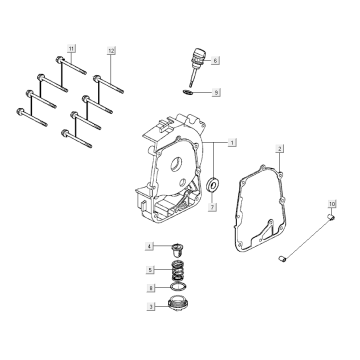 Right crankcase cover Kymco Super8 R E5