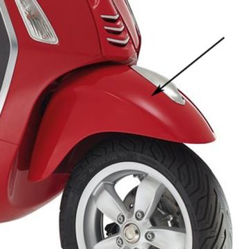 Voorspatbord Vespa Primavera rood/red dragon 894 origineel 1B000947000R7