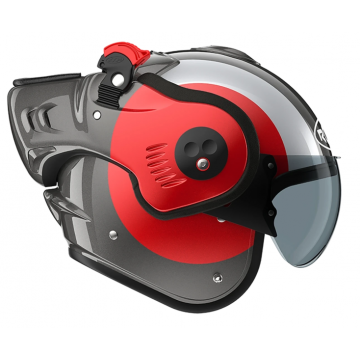 Systeemhelm ROOF Boxer Alpha Focus rood/zilver