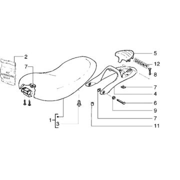 Zadel Piaggio Liberty 50 2-takt AC ←2006