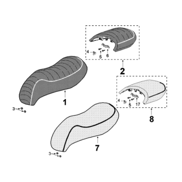 Saddle Peugeot Django 125 EFI E4 2018-2020