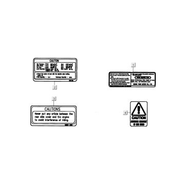 Veiligheid- en waarschuwingsstickersKymco Dink 50 2-takt LC zilver