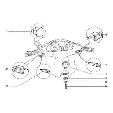Schakelaars = Drukknoppen Gilera Runner FXR 180 2-takt