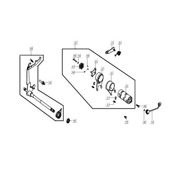 Schakelas Kymco K-Pipe 4-takt Wit