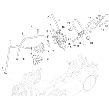 CarburateurPiaggio NRG Power 50 2-takt LC Euro 4
