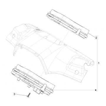Kilometerteller - Cockpit Vespa Sprint 150 3V IE ABS Euro 3 2015