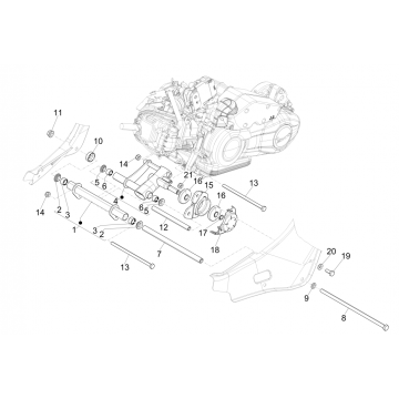 Motorophanging Vespa Sprint 150 3V IE ABS Euro 3 2015