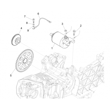 Startmotor - Starttandwiel Vespa Sprint 150 3V IE ABS Euro 3 2015