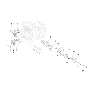 Nokkenas - Nokkenastandwiel - Tuimerlaars Vespa GTS 300 Super HPE 4V IE ABS Euro 5 2020-2022
