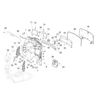 Beenschild Vespa GTS 300 Super HPE 4V ie ABS Euro 5 2020-2022