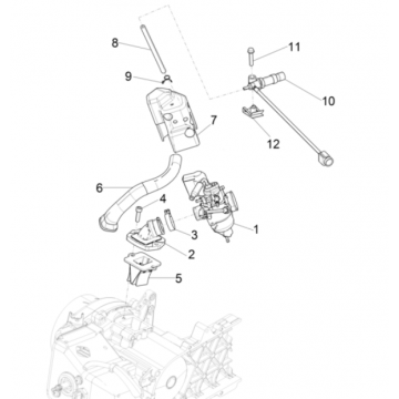 Carburateur Piaggio Typhoon 50 2-takt Euro 4 2018-2020