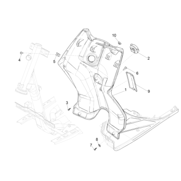 Beenschild Piaggio Typhoon 50 2-takt AC Euro 4 2018-2020
