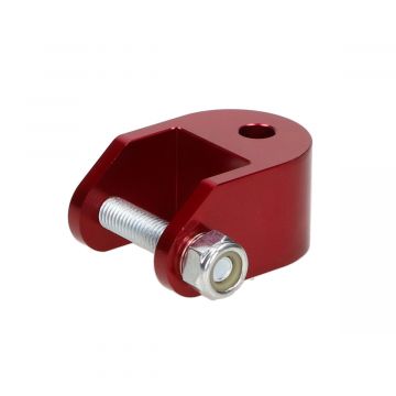 Schokbrekerverhoger compleet aluminium rood universeel Piaggio 50cc 2-takt 4cm lengte/M10 schokbrekerbout Tuning
