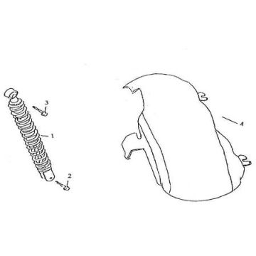 Schokbreker - Achterspatbord Killerbee Custom 125