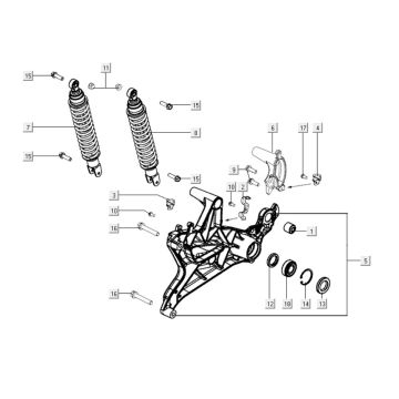 Schokbreker Kymco Xciting 400i Geel