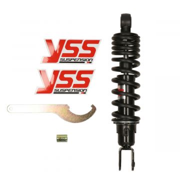 Schokbreker YSS Pro-X serie 270mm (hart-hart boutgat) universeel onder andere China GY6/Peugeot Vivacity 1-2/Speedfight 1-2-3/Kymco/Peugeot/Vision