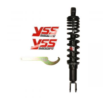 Schokbreker YSS Pro-X serie 330mm (hart-hart boutgat) type SYM Symphony/F15/China AGM Grande Retro/Bella/Torino/Roma/Custom/Borsalino/Amaro/Classic/Aurora/Kymco/Minarelli/Peugeot
