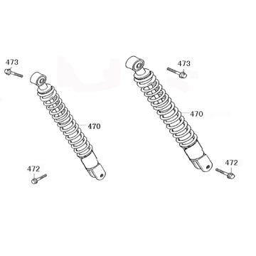 Schokbreker Pronto Rimini 125 zilver