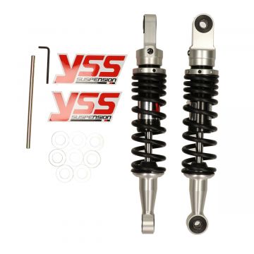 Schokbrekerset YSS Eco-Line 310mm (hart-hart boutgat) Honda MB5-8/MT5-8/Zundapp universeel zwart re302-310t-44-88