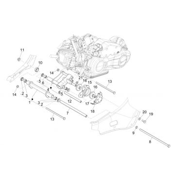 Motorophanging Vespa Sprint 125 3V IE ABS