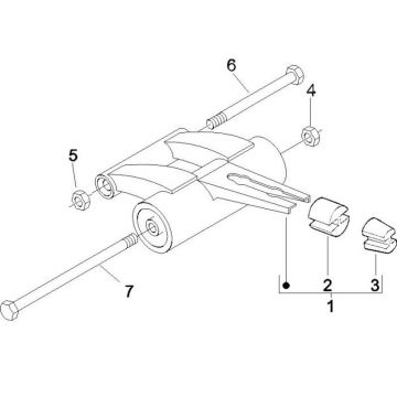 Motorophanging Piaggio Fly 50 2-takt AC