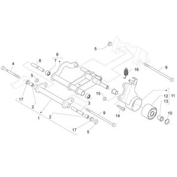 Motorophanging Piaggio New Fly 4-takt 4V