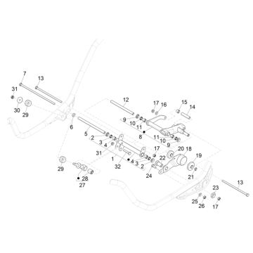 Motorophanging Piaggio MP3 350 Maxi Sport ABS Euro 4 2018-2020