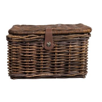 Scootermand riet rotan retro bruin universeel 45x35x28cm inhoud 45 liter (ook fatbike)