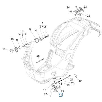 Contactslot Vespa Primavera 125 4-takt 3V ie ABS