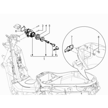 Cotactslot Piaggio MP3 300 HPE / 300 HPE Sport ABS Euro 5 2020-2022
