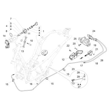 Contactslot Piaggio Beverly 300 ie ABS Euro 4 2016-2020