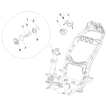 Contactslot Piaggio Fly 125 ie 4-takt 3V AC Euro 3
