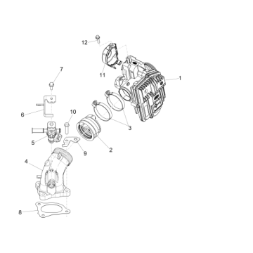 Gasklephuis - Injector - Inlaatspruitstuk MP3 500 LT Sport 2014-2016