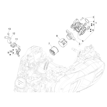 Gasklephuis - Injector - Inlaatspruitstuk Vespa GTS 125 ie ABS Euro 5 2021