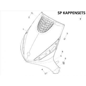 Voorkap Piaggo Zip 50 4-takt IGET 3V Euro 5