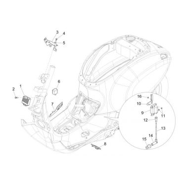 Schakelaars - Drukknoppen Vespa Primavera 50 4-takt 2V 25km/u