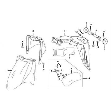 Voorspatbord China Filly 4-takt