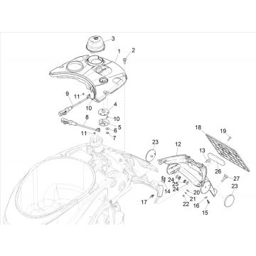 Achterspatbord Vespa Elettrica 25km/u SCH Euro 5 2021