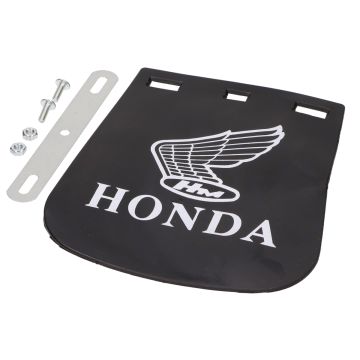 Spatlap compleet met montagemateriaal Honda 14x17cm classic embleem zwart-wit Supertec