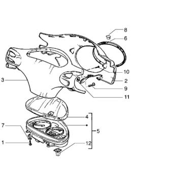 Kilometerteller - Cockpit Piaggio Liberty 4-takt ←2006