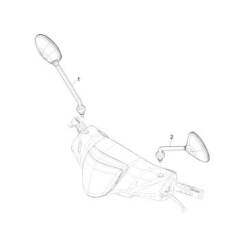 Spiegels Piaggio Liberty 125 IGET 3V IE ABS Euro 4 2015-2019