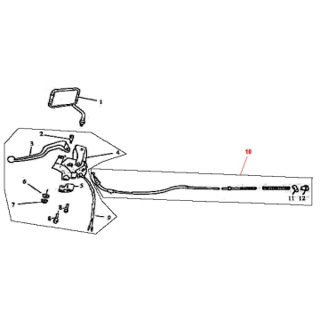 Spiegel links Rover Classic 125