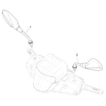 Spiegels Piaggio Medley 125 ABS Euro 5 2021-2022