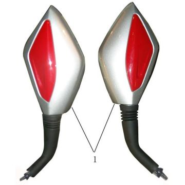 Spiegels China Touring rood