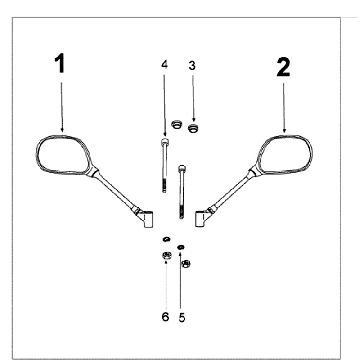 Spiegels Peugeot Kisbee wit